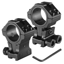 2 Pieces 1"/30mm Adjustable Height Scope Rings Mount f 11mm Dovetail Riser Base