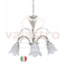 Lampadario-artigianale-ferro-battuto-3-vetri-Lavinia made in italy