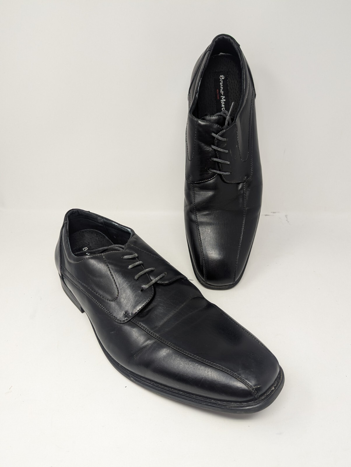 SAOLA Scarpe eleganti uomo Bruno Marc Oxford nere quadrate derby stringate pelle taglia 14