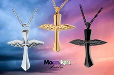 New Cross Wings Angel Urn Ashes Cremation Keepsake Memorial Necklace