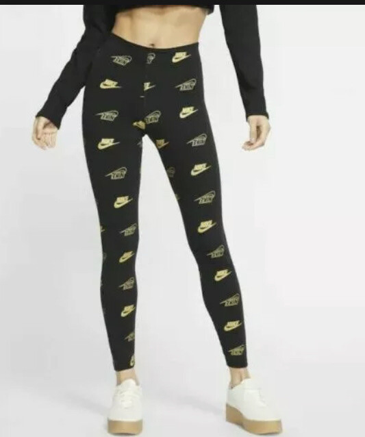 black and yellow nike leggings