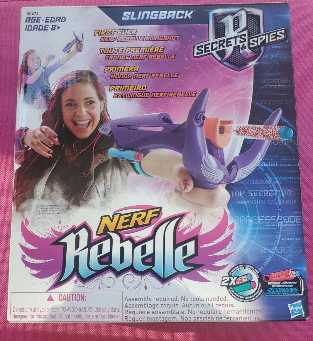 Nerf Rebelle Secrets & Spies SLINGBACK Dart Blaster Hasbro 2