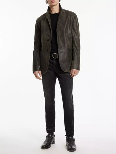 $1998 NWT Brand New John Varvatos Collection Tom Leather Blazer Jacket EU58 US48 - Picture 4 of 12