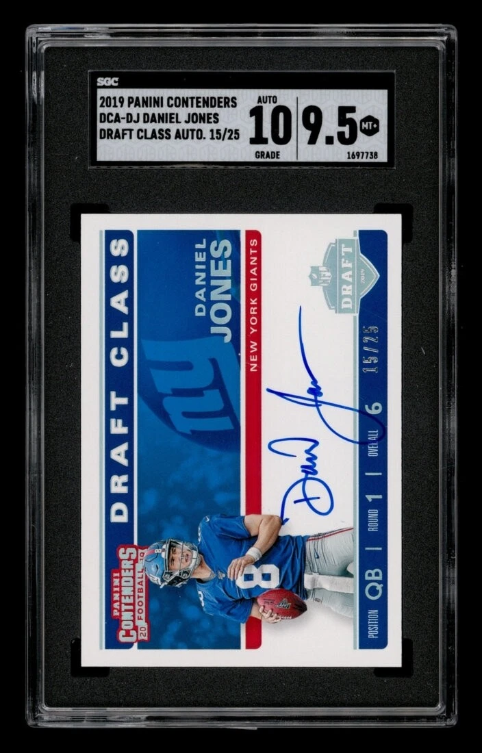 Daniel Jones Panini Contenders Draft Class Autographs #DCADJ Base