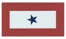 Magnetic Bumper Sticker - Blue Star Service Flag - 1 Star - Military Service