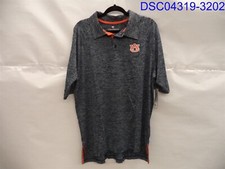 Colosseum Men's Gray AU Tigers Polo, Size L, Armpit to Armpit 25", Length 30"