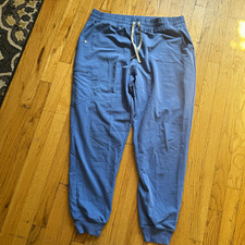 FIGS Technical Collection Scrub Jogger Pants XXL Blue Solid Polyester Blend