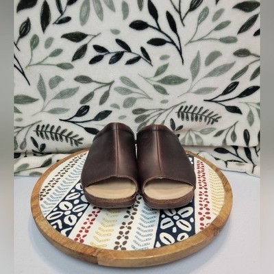 Rocky Brands 4 Eursole Brown My Time Women's Slide Size 7M Leather
