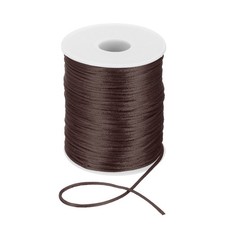 2mm x 110 Yard Nylon Satin String Cord Beading Knotting Cord Coffee