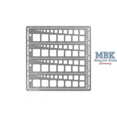 TAMIYA 74156 Modeling Quadrat Schablone 1-10mm PE