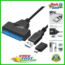 Effortless SATA to USB 3.0 Adapter for HDD/SSD - Dual USB-A C Compatibility