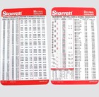 Pocket Starrett Metric and Decimal Equivalents Chart Machinist F1/E6 — photo 5
