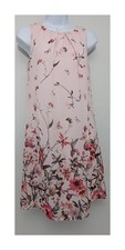 Primark Pink Floral Dress UK 8 34in 100 Percent Polyester Womens Dress Bust 17in