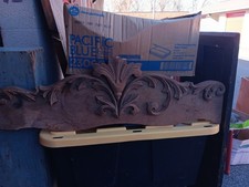 Solid Oak Antique Furniture Pediment Solid Oak Antique Furniture Pediment - Image 1