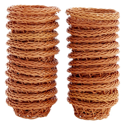 Mini Woven Baskets for Treats and Decor (Brown, 3.1 x 1.2 Inches, 24 Pack) - Picture 6 of 10