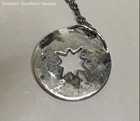 17" Sterling Silver Chain Circular Compass Pendant Necklace — photo 4