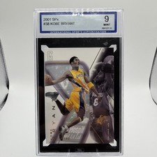 2001-02 SPX Kobe Bryant Card #38 Los Angeles Lakers Mamba HOF ISA 9💎 🐍