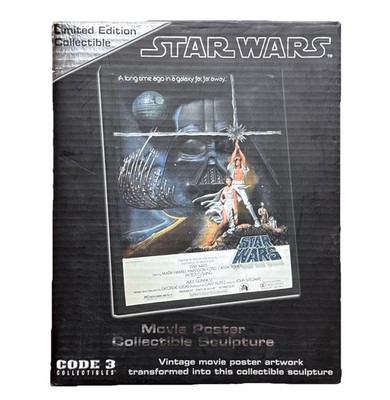 Code 3 Collectibles STAR WARS MOVIE POSTER Collectible Sculpture Statue