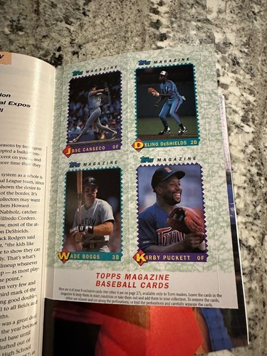 1990 Topps Magazin Bo Jackson auf Cover Mickey Mantle 1955 8 Sterne Karten innen - Bild 8 von 10