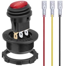12V Round Rocker Switch LED Waterproof SPST 3 Pin On/Off Car Marine