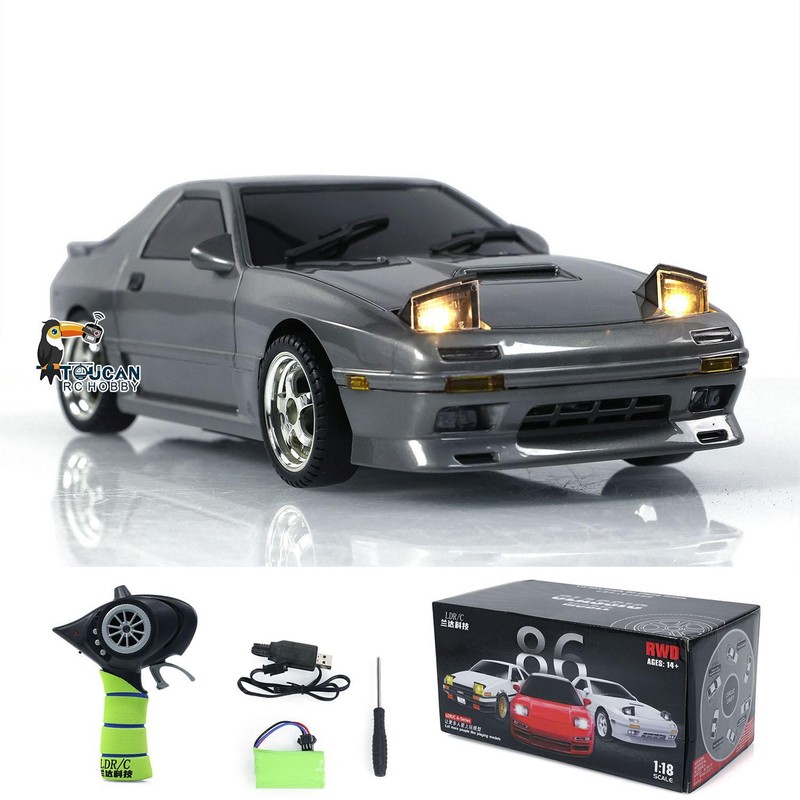 LDRC LD1802 1:18 RX7 RWD RC Drift Car Remote Control Racing Vehicles W/Gyroscope