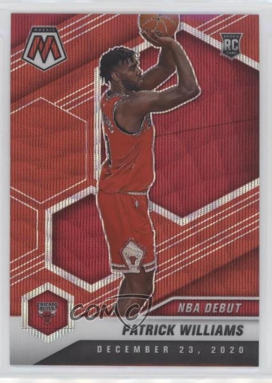 2020-21 Panini Mosaic NBA Debut Red Wave Prizm Patrick Williams #267 02ez