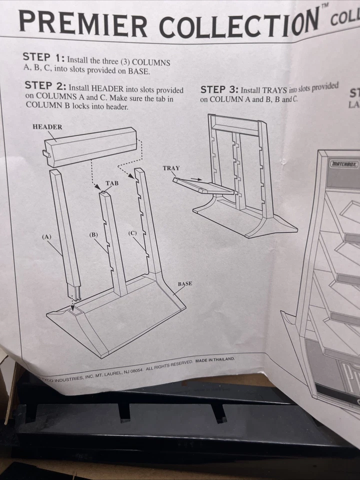 1996 JC Penney Matchbox Premiere Display Shelf Rack 7 Car Collection Exclusive - Image 4 of 4