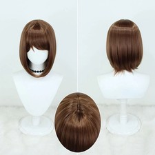 Women's Wig Short Dark Brown Ladies Wigs Straight Hair Wigs Wig Cap
