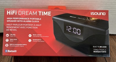 Portable Bluetooth Speaker High Performance Rechargable Radio Alarm Speakerphon 