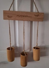 Wind Chimes Outdoors Bamboo Natural Mom Decor Patio Porch Garden - NEW