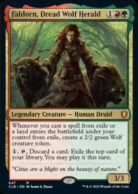 x1 Faldorn, Dread Wolf Herald - Foil - Deck Exclusive M MTG Commander Legends: B