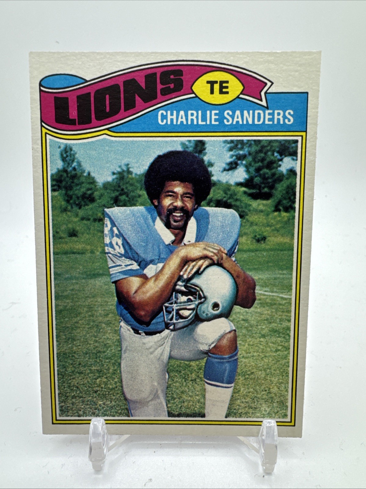 1977 Topps Vintage Football Card #85 Charlie Sanders Lions HOF