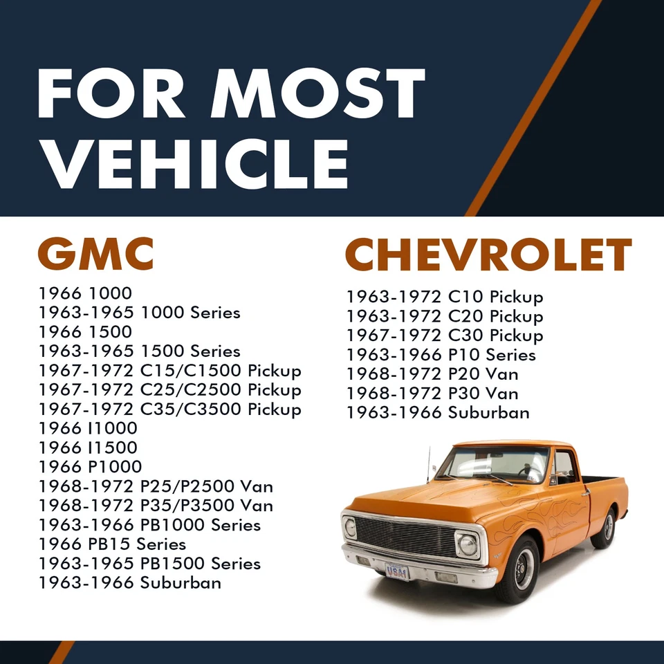 Juego de 4 Amortiguadores Delanteros Traseros Para 1963-1966 GMC PB1000 Series Foto 2 de 3