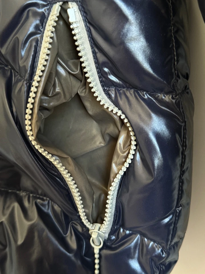 Duvetica 黑色 Pure Goose Down 拉链口袋 Puffer 夹克女式 44 码 US Med — 第 4/4 张图片