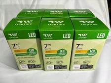 6 Pack 7w LED 60w Incandescent Equivalent 2700k A19 LED Filament Warm White Bulb