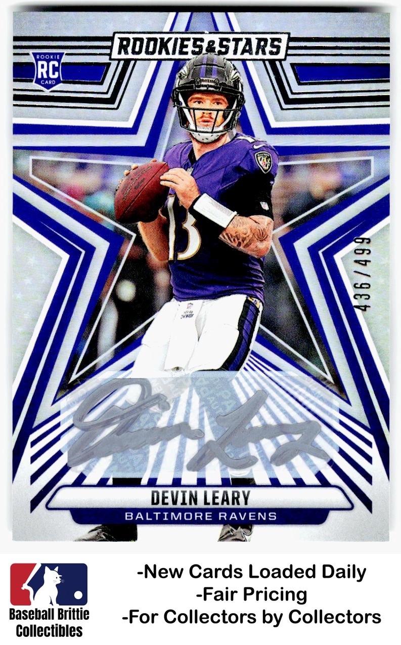 Devin Leary Panini Rookies & Stars #127 Autograph