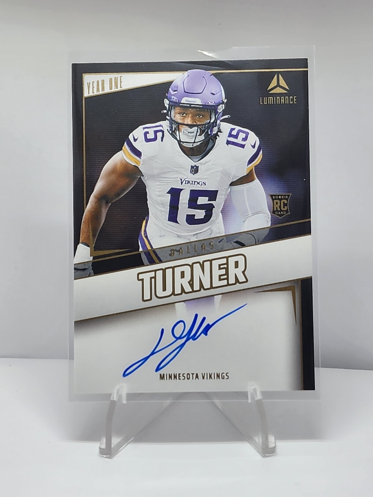 2024 Panini Luminance - Year One Signatures Rps Dallas Turner #YOS-DTR (AU, RC)