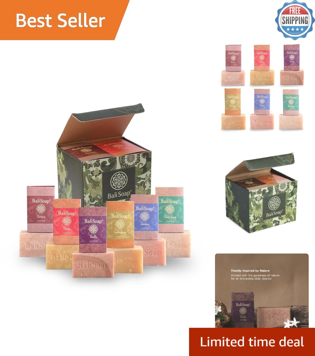 Juego de regalo de lujo de jabón natural hecho a mano - 6 barras de aromaterapia para todo tipo de piel