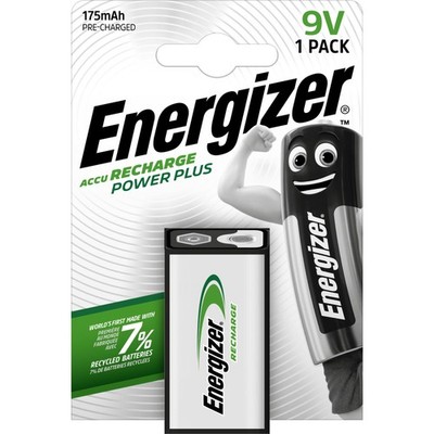 Energizer Wiederaufladbare Batterie 6HR61 (E-Block, R22, 6R61, 6F22) 8,4 V 175