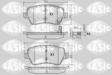 Bremsbeläge vorne SASIC 6214011 SUZUKI SWIFT III (MZ, EZ)