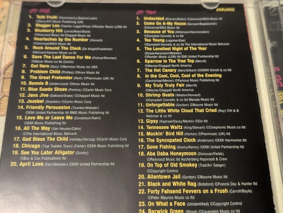 Various - Hits of the 50s Doppel CD sehr guter Zustand Blueberry Hill Chicago - Bild 2 von 4