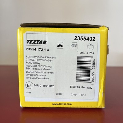 Textar Brake Pad Set Part# 2355402