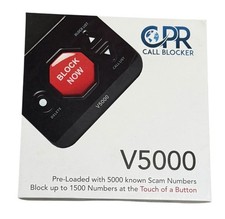 CPR V5000 1500 Number Call Blocker Black New Sealed 3  Caller Display Screen