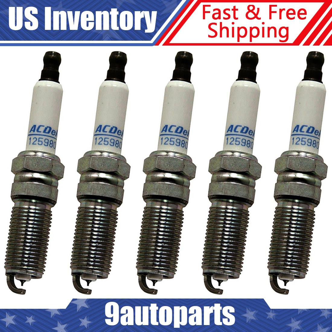 AC Delco 41-103 Iridium Spark Plug Set of 5 for Chevy GMC Hummer Isuzu New set