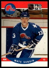 1990-91 Pro Set #636 Mats Sundin Quebec Nordiques Rookie