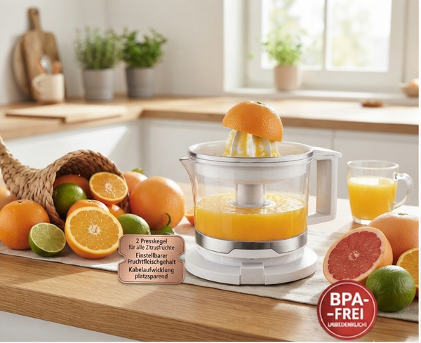Elektrische Zitruspresse 500Ml – Saftpresse Citrus Juicer 40W Bpa-Frei Entsafter-image