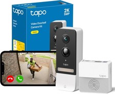 Tapo TD23 2K 5MP Battery Video Doorbell No Monthly fee,160°Doorbell Camera Wire