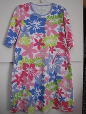 Womens Ana Clare Dress Size M Floral White Short Sleeve Stretch Summer NWOTs!