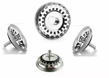 Kitchen Sink Strainer Drainer Replacement Premium Stainless Steel Waste Plug Kit