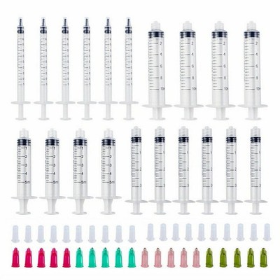 20Pcs Pack 1ml 3ml 5ml 10ml Disposable Work Drum Blunt + Caps 4 Sizes P120C YL #